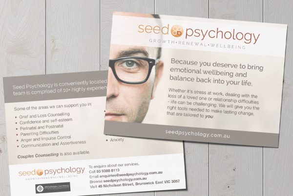 Seed Psychology SuckerPunch Design Promotional Card Design