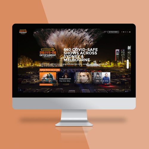 SuckerPunch Design Drive-In Entertainment Website Design